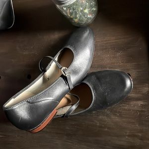 Vintage Black Leather Promenaders Dancing Shoes